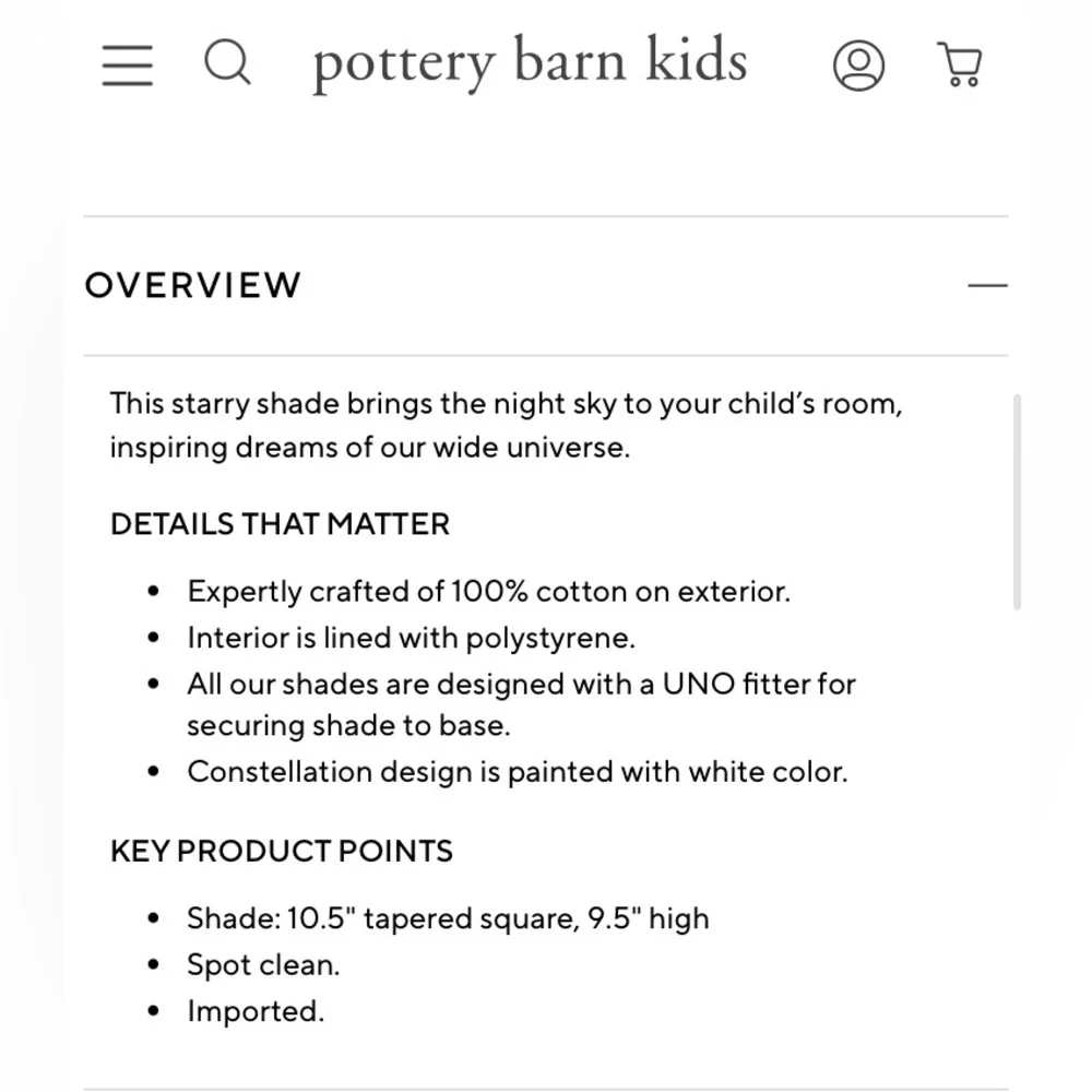 POTTERY BARN KIDS Constellation Shade - Picture 11 of 14